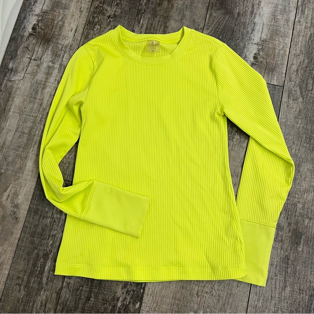 Calia | long sleeved ribbed top